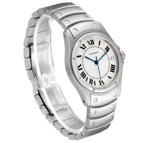 cartier santos 33mm|cartier santos watch price.